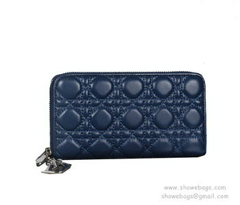 dior wallet escapade lambskin leather 0082 blue